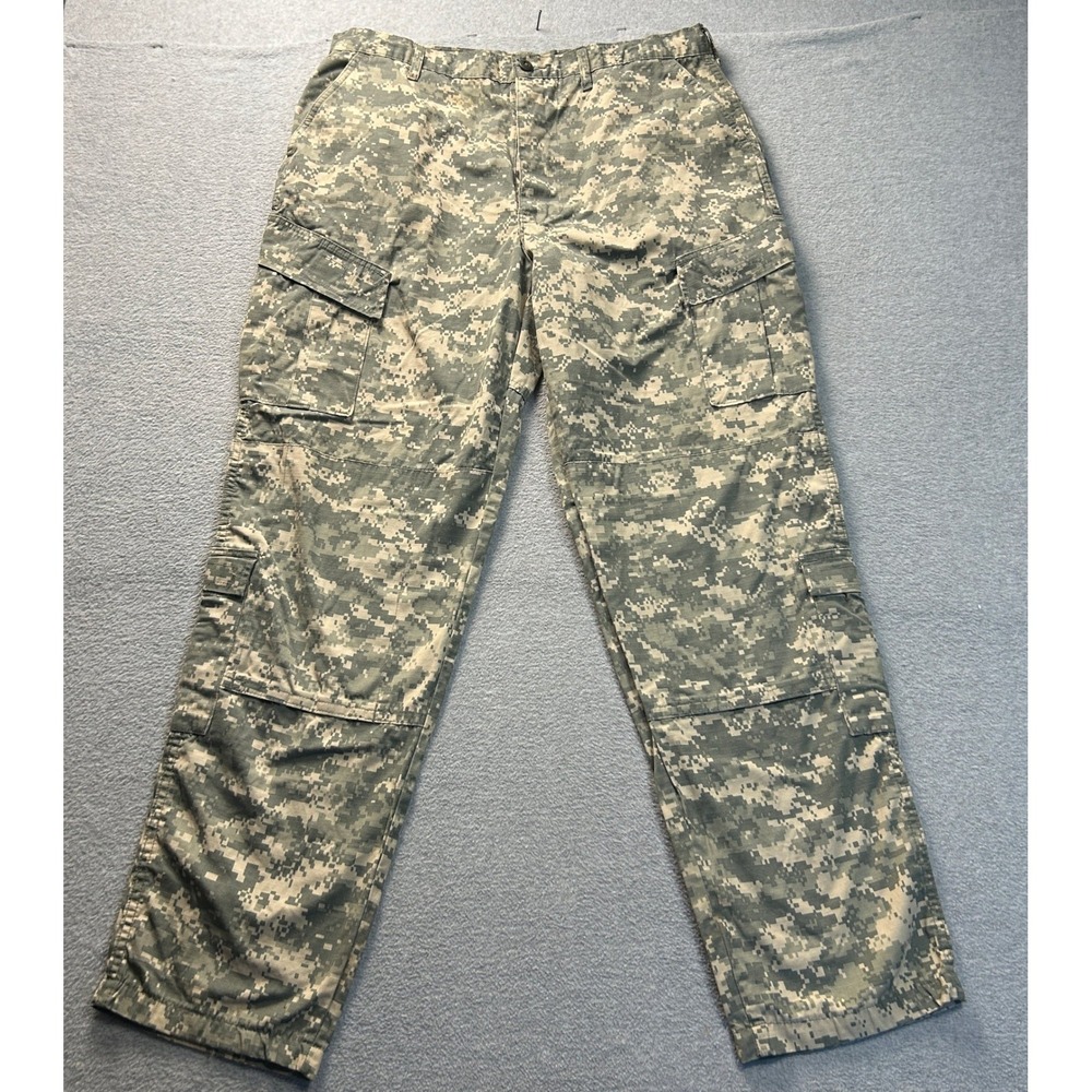 US Army ACU Digital‎ Camo Combat Pants Large Long Cargo Military Trousers UCP